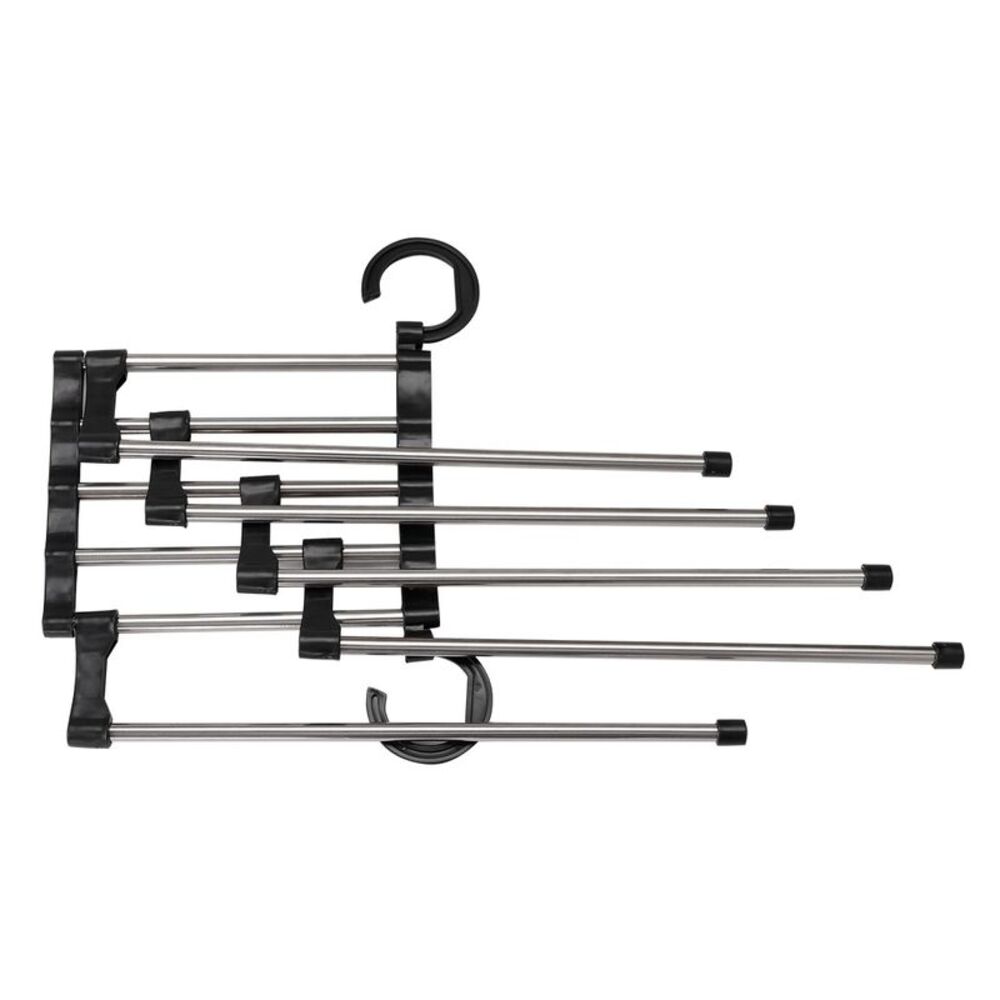 Houshold Closet Foldable 5-in-1 Space Saver Pants Trousers Hanger
